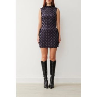 Harriet Patterned Velvet Mini Dress