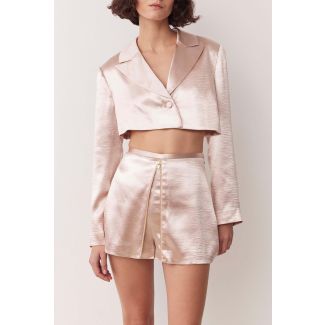 Arabella Metallic Pleated Skort