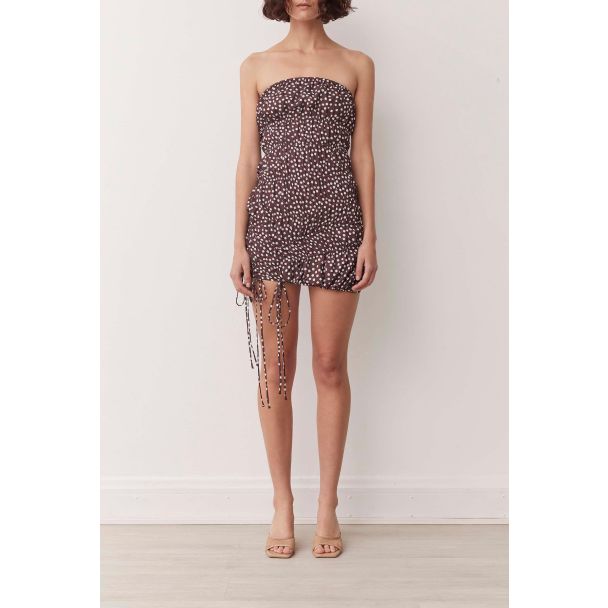 Hermes Truffle Spot Print Mini Dress